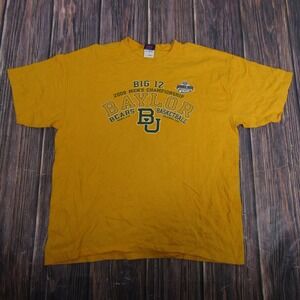 Baylor Bears Shirt Mens XL Gold NCAA Basketball 2009 Big 12 Champs Step Ahead